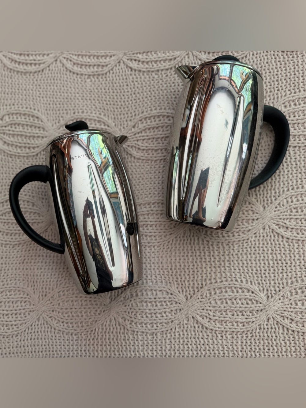Starbucks Steel French Press Set with Black Handles